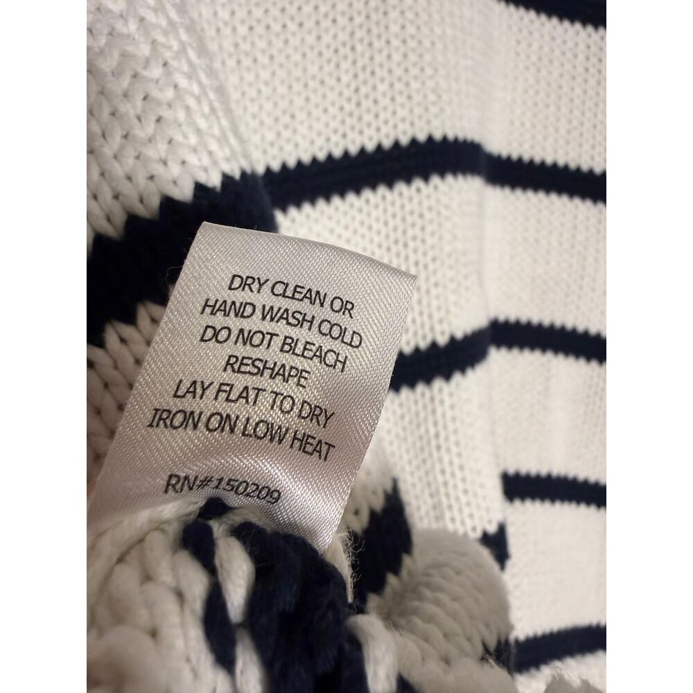 La Ligne Marina Striped Cable Knit Cardigan Women’s Sz. M - Picture 10 of 11
